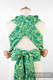 Mei-Tai Carrier, Toddler Size, jacquard weave 100% cotton - TWISTED LEAVES Green & Yellow #babywearing