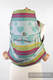 MEI-TAI carrier Toddler, jacquard weave - 100% cotton - with hood, Mint Lace #babywearing