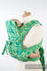 Mei Tai carrier Mini with hood/ jacquard twill / 100% cotton /  Twisted Leaves Green & Yellow #babywearing