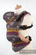 Ergonomic Carrier, Baby Size, jacquard weave 100% cotton - COFFEE LACE, Second Generation, Reverse #babywearing