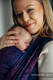 Baby Wrap, Jacquard Weave (100% cotton) - WILD WINE - BOUQUET - size XS #babywearing