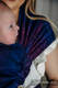 Mochila LennyHybrid Half Buckle, talla estándar, tejido jaqurad 100% algodón - WILD WINE - BOUQUET #babywearing