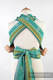 MEI-TAI carrier Mini, jacquard weave - 100% cotton - with hood, Mint Lace, Reverse #babywearing
