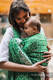 Baby Wrap, Jacquard Weave (54% cotton, 46% TENCEL) - ENCHANTED NOOK - EVERGREEN - size XL #babywearing