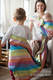 Chusta do noszenia dzieci, tkana splotem skośno-krzyżowym (100% bawełna) - RAFA KORALOWA - rozmiar XL (drugi gatunek) #babywearing