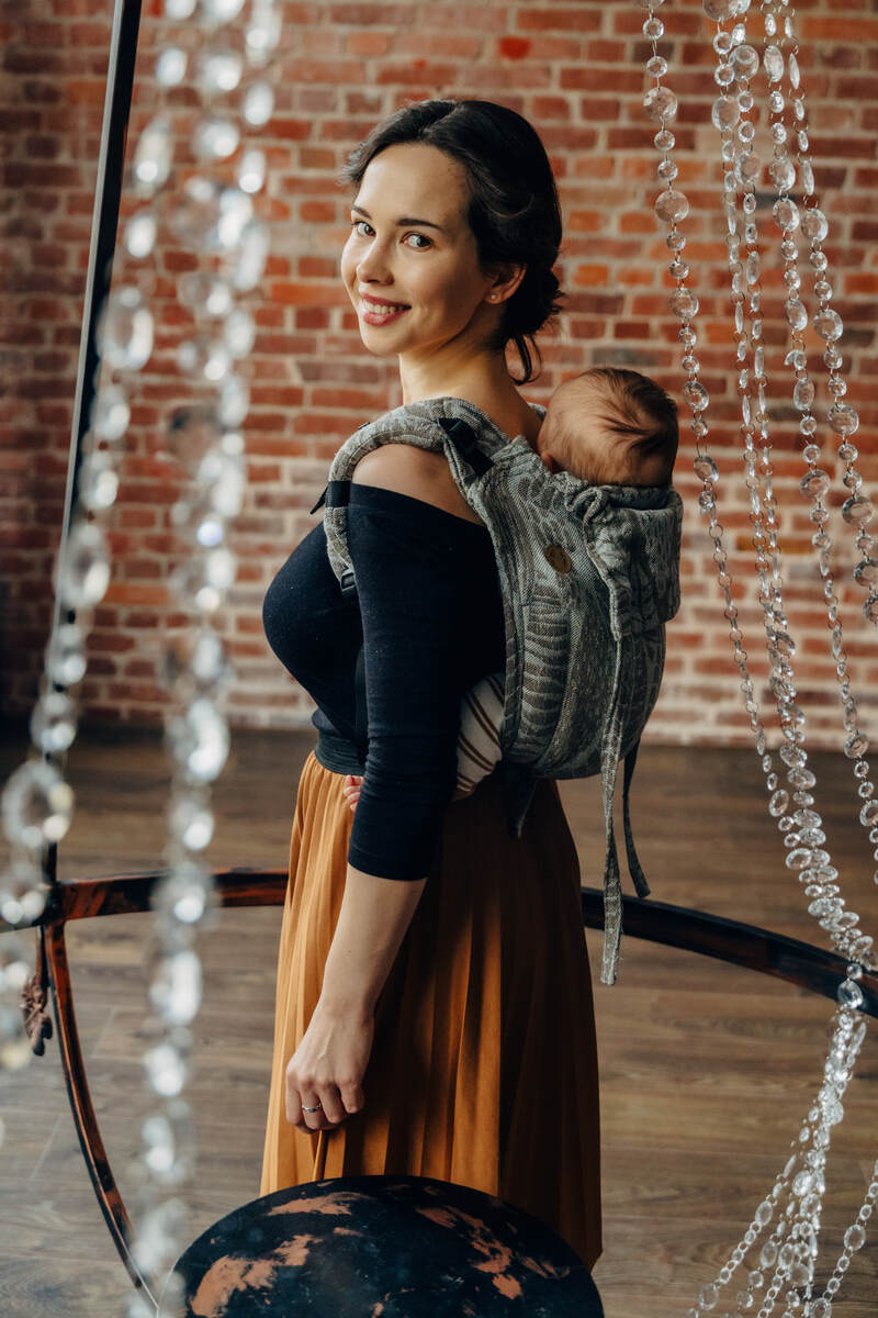 Lenny Buckle Onbuhimo baby carrier, standard size, jacquard weave
