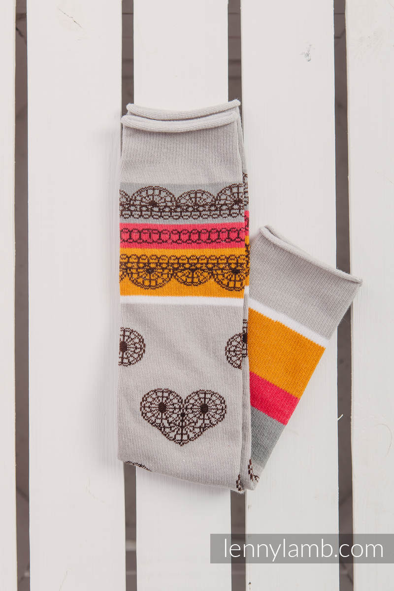 Lennylegs Long Baby Leg Warmers Coffee Lace