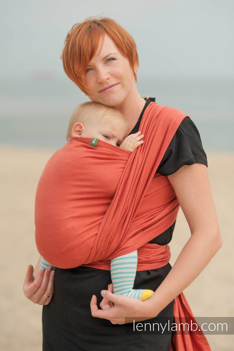 Baby Sling Diamond Weave 100 cotton Burnt Orange Diamond size S