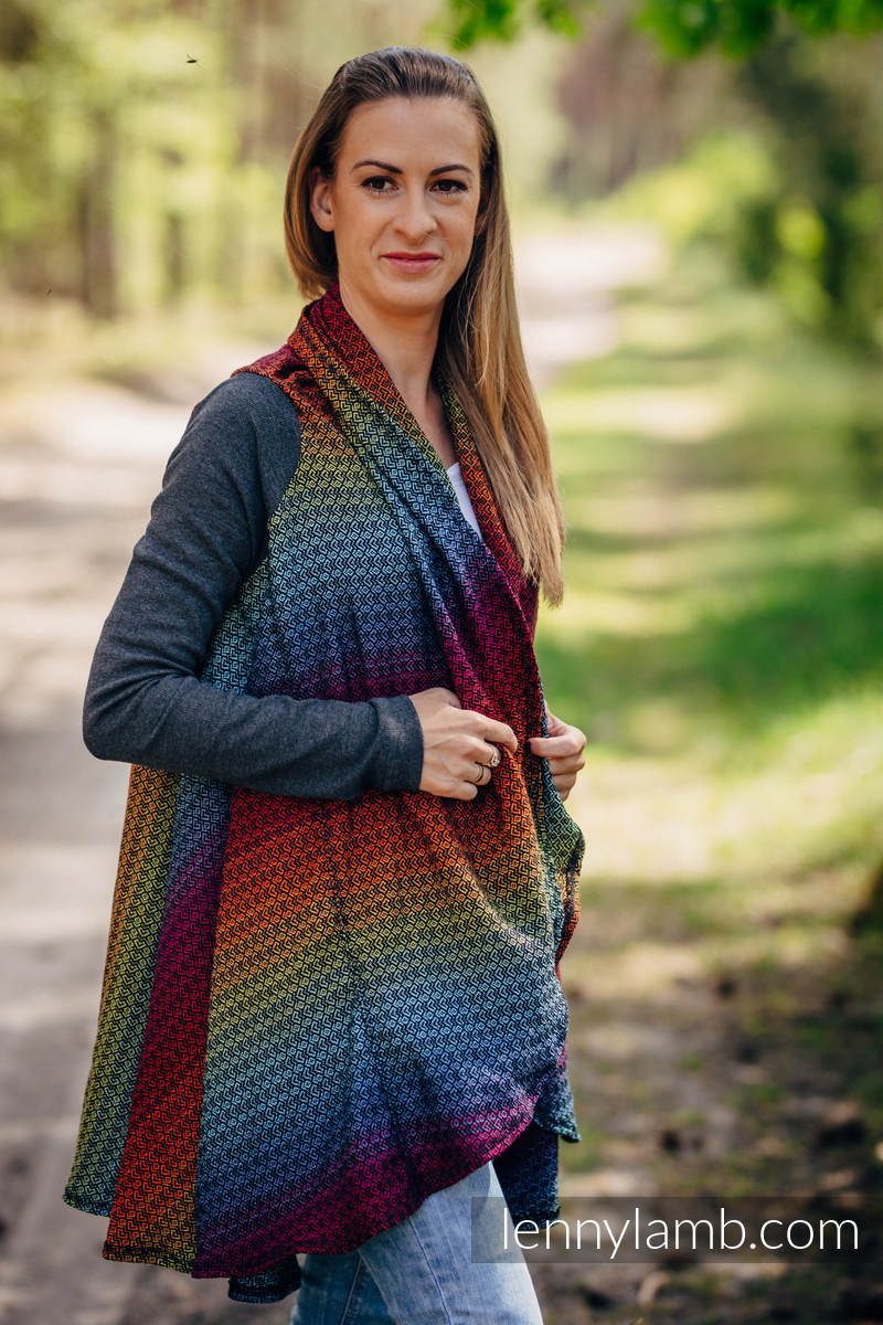 Long Cardigan Plus Size Little Love Rainbow Dark