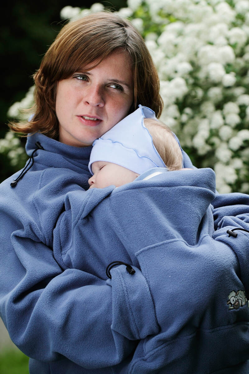 Fleece Babywearing Jacket blue size M