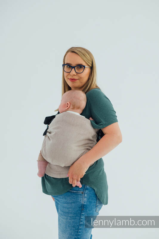 LennyHip Tragehilfe (Hälfte der LennyTwin), Größe Standard, Kreuzköper-Bindung, 100% Baumwolle - PEANUT BUTTER #babywearing