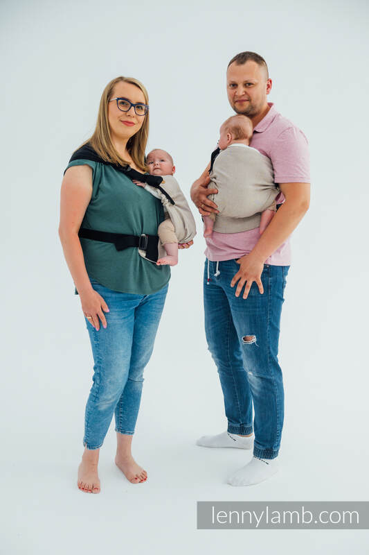 LennyTwin Tragehilfe, Größe Standard, Kreuzköper-Bindung, 100% Baumwolle - PEANUT BUTTER #babywearing