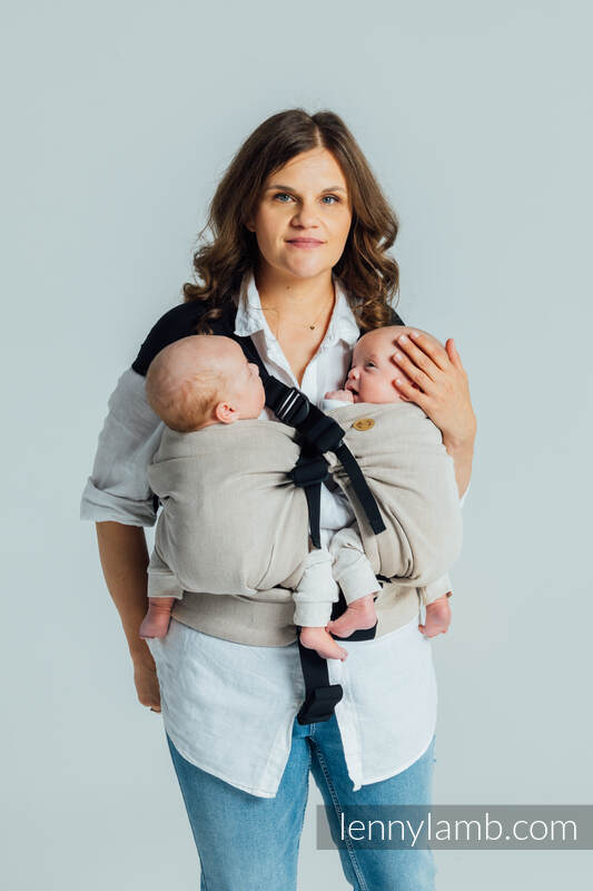 LennyTwin Tragehilfe, Größe Standard, Kreuzköper-Bindung, 100% Baumwolle - PEANUT BUTTER #babywearing