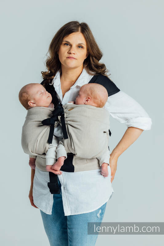 LennyTwin Tragehilfe, Größe Standard, Kreuzköper-Bindung, 100% Baumwolle - PEANUT BUTTER #babywearing