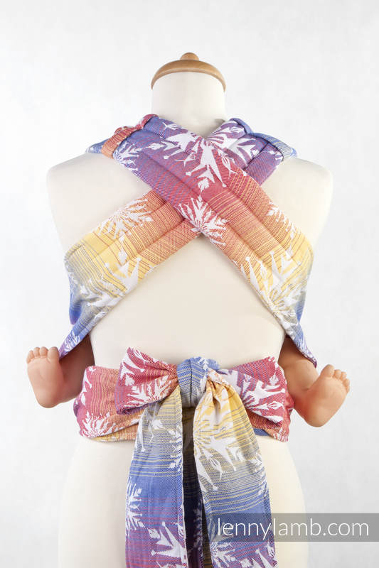MEI-TAI carrier Mini, jacquard weave - 100% cotton - with hood, Winter Dream #babywearing