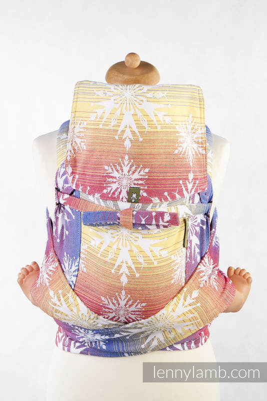 MEI-TAI carrier Toddler, jacquard weave - 100% cotton - with hood, Winter Dream #babywearing