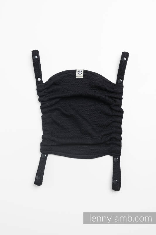 Baby carrier hood (100% cotton) -  LITTLE HERRINGBONE EBONY BLACK #babywearing