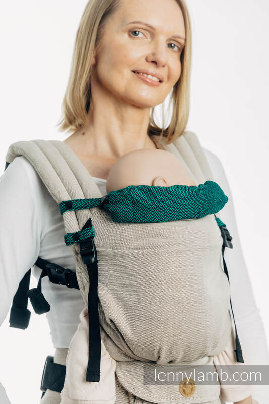 Kapturek do nosidełka (100% bawełna) - SZMARAGD #babywearing