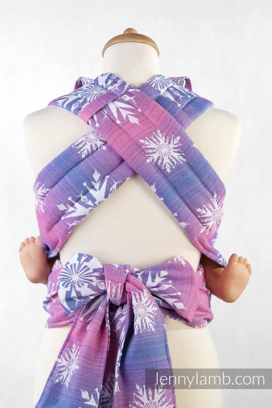 MEI-TAI carrier Toddler, jacquard weave - 100% cotton - with hood, Winter Delight #babywearing