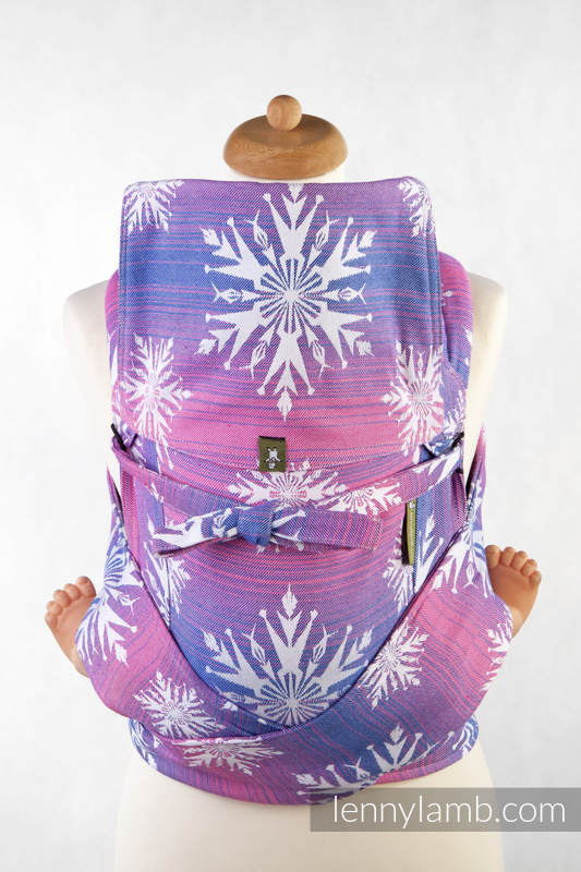 MEI-TAI carrier Toddler, jacquard weave - 100% cotton - with hood, Winter Delight #babywearing