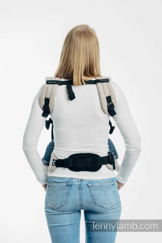 Soporte lumbar standard - LITTLE HERRINGBONE EBONY BLACK #babywearing