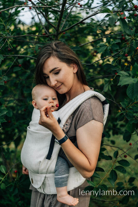 LennyLight Tragehilfe, Größe Standard, Chevronwebung, 100% Leinen - ARROW - WHISPER #babywearing