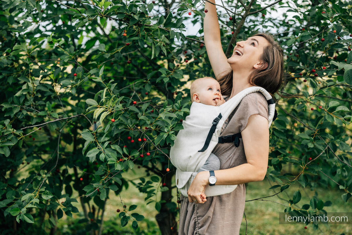 LennyLight Carrier, Standard Size, chevron weave, 100% linen - ARROW - WHISPER #babywearing