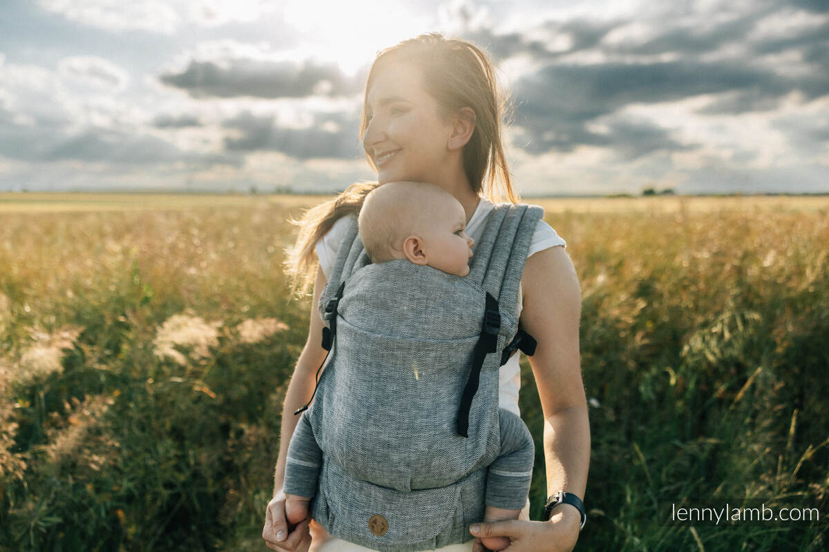 LennyLight Tragehilfe, Größe Standard, Chevronwebung, 100% Leinen - ARROW - WAVE #babywearing