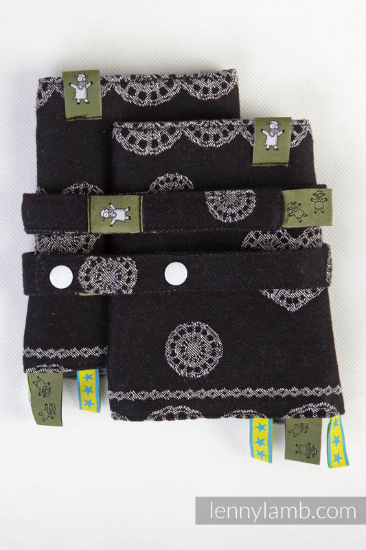Drool Pads & Reach Straps Set, (60% cotton, 40% polyester) - GLAMOROUS LACE (grade B) #babywearing