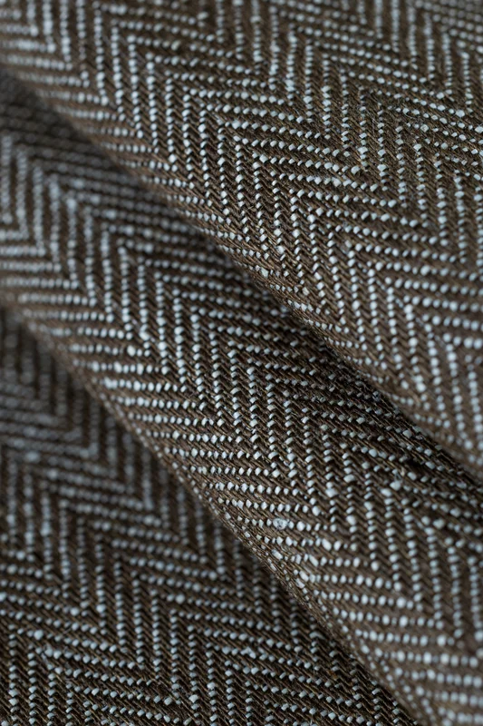 Baby Wrap, chevron weave (100% linen) - ARROW - WOOD - size S #babywearing