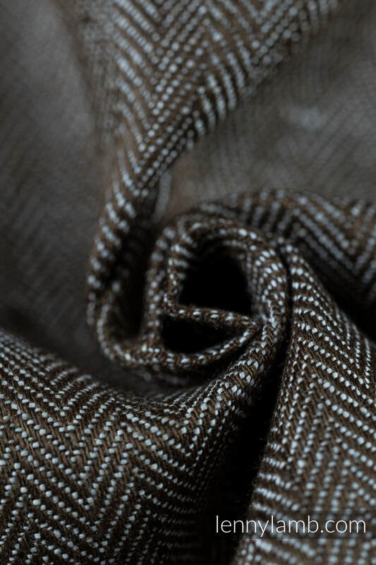 Baby Wrap, chevron weave (100% linen) - ARROW - WOOD - size XL #babywearing