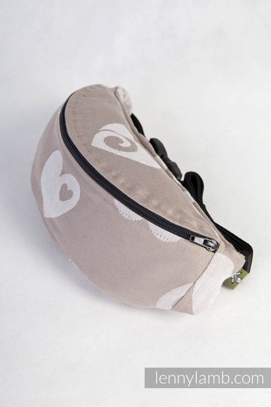 Waist Bag made of woven fabric, (84% cotton, 16% linen) - SWEETHEART BEIGE & CREME #babywearing