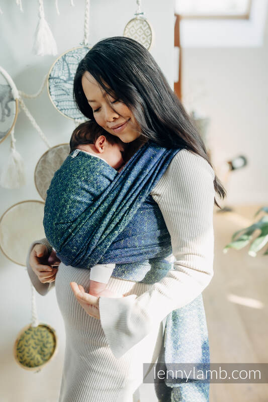 Baby Wrap, Jacquard Weave (62% cotton 38% tussah silk) - LITTLELOVE - NEO - size L #babywearing