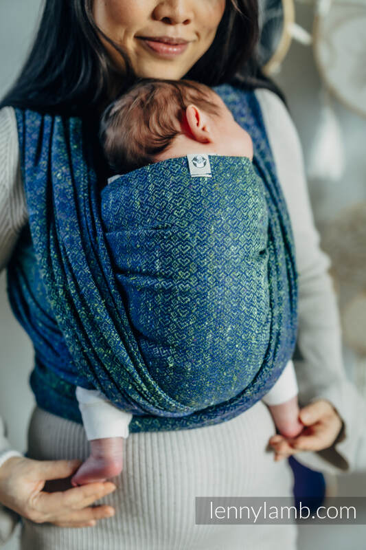 Baby Wrap, Jacquard Weave (62% cotton 38% tussah silk) - LITTLELOVE - NEO - size XS #babywearing