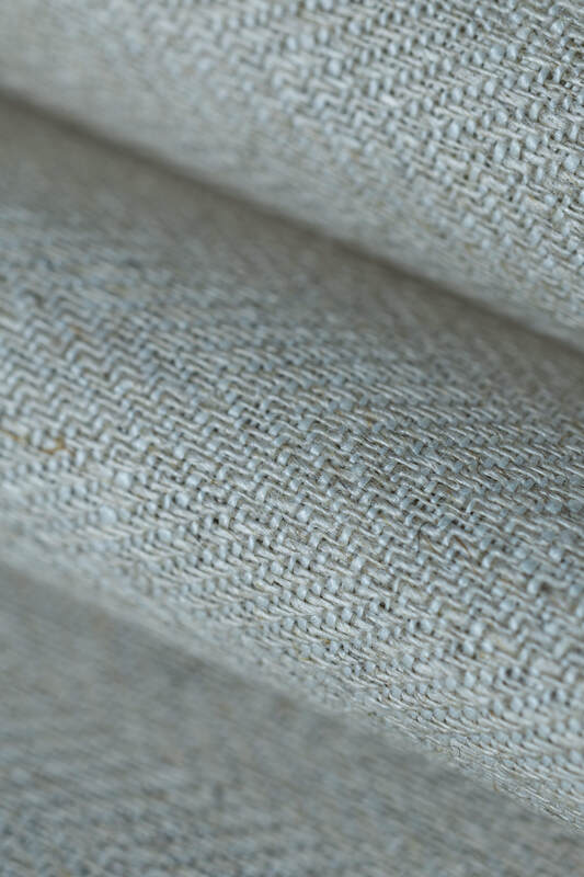 Ring Sling, Chevron Weave, with gathered shoulder (100% linen) - ARROW - WHISPER - standard 1.8m #babywearing