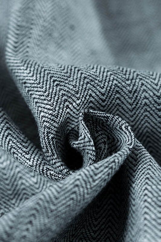 Ring Sling, Chevron Weave, with gathered shoulder (100% linen) - ARROW - WAVE - standard 1.8m #babywearing