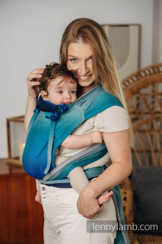 WRAP-TAI Mini con cappuccio, tessitura broken-twill, 100% cotone - AIRGLOW #babywearing