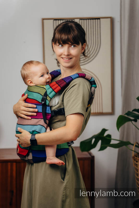 LennyLight Tragehilfe, Größe Standard, Kreuzköper-Bindung, 100% Baumwolle - CAROUSEL OF COLORS #babywearing