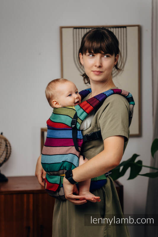 Mochila LennyLight, talla estándar, sarga cruzada 100% algodón - conversión de fular - CAROUSEL OF COLORS #babywearing