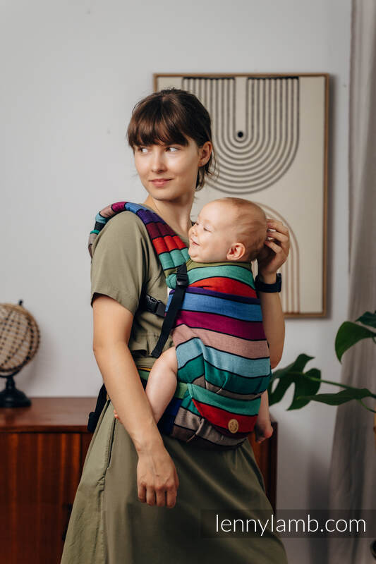 Mochila LennyLight, talla estándar, sarga cruzada 100% algodón - conversión de fular - CAROUSEL OF COLORS #babywearing