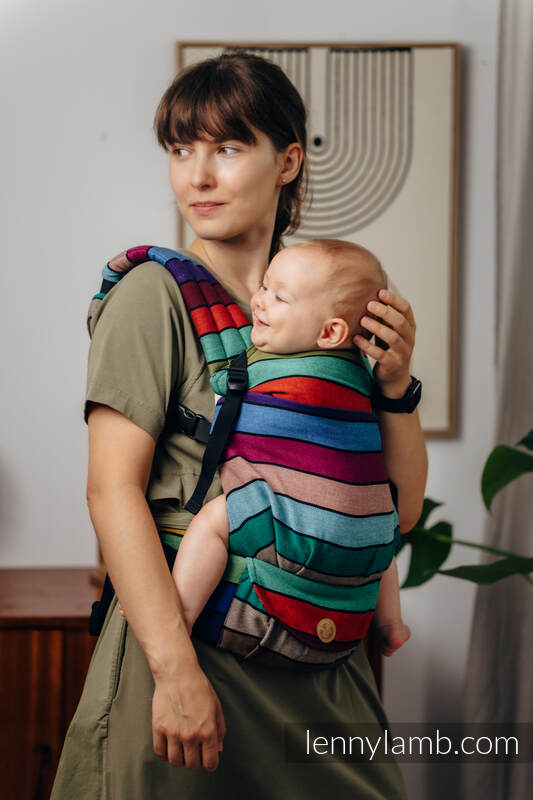 Mochila LennyLight, talla estándar, sarga cruzada 100% algodón - conversión de fular - CAROUSEL OF COLORS #babywearing