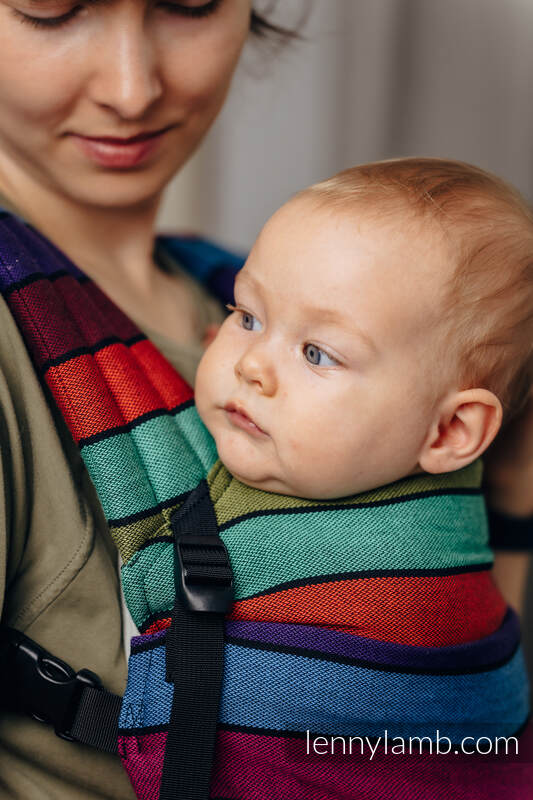 Mochila LennyLight, talla estándar, sarga cruzada 100% algodón - conversión de fular - CAROUSEL OF COLORS #babywearing