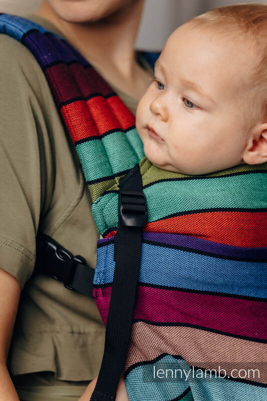 Mochila LennyLight, talla estándar, sarga cruzada 100% algodón - conversión de fular - CAROUSEL OF COLORS #babywearing