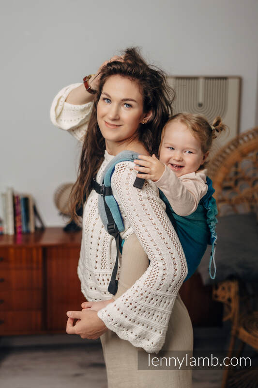 Lenny Buckle Onbuhimo baby carrier, preschool size, broken-twill weave (100% cotton) - AIRGLOW #babywearing