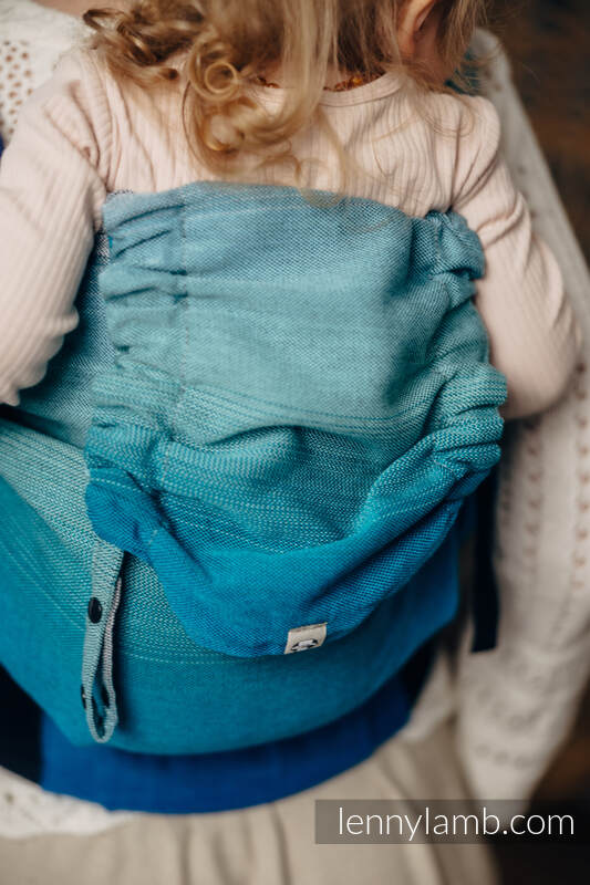 Marsupio Ibrido Semi Strutturato LennyHybrid, misura preschool, tessitura broken-twill, 100% cotone - AIRGLOW #babywearing