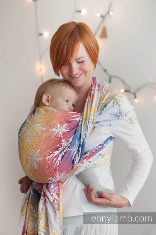 Baby Wrap, Jacquard Weave (100% cotton) - Winter Dream - size L #babywearing