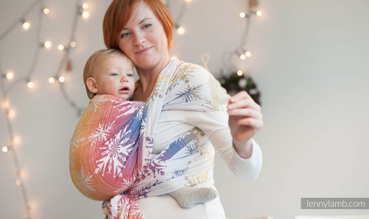 Baby Wrap, Jacquard Weave (100% cotton) - Winter Dream - size M #babywearing