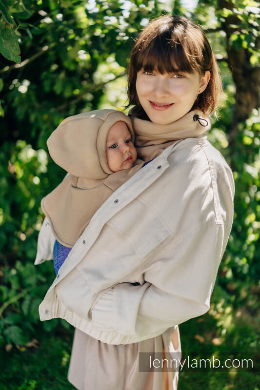 Cubre cuellos para dos (tejido de punto) - Beige #babywearing