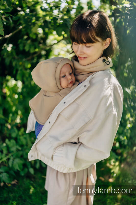 Cache-col pour deux (tissu tricoté) - Beige #babywearing