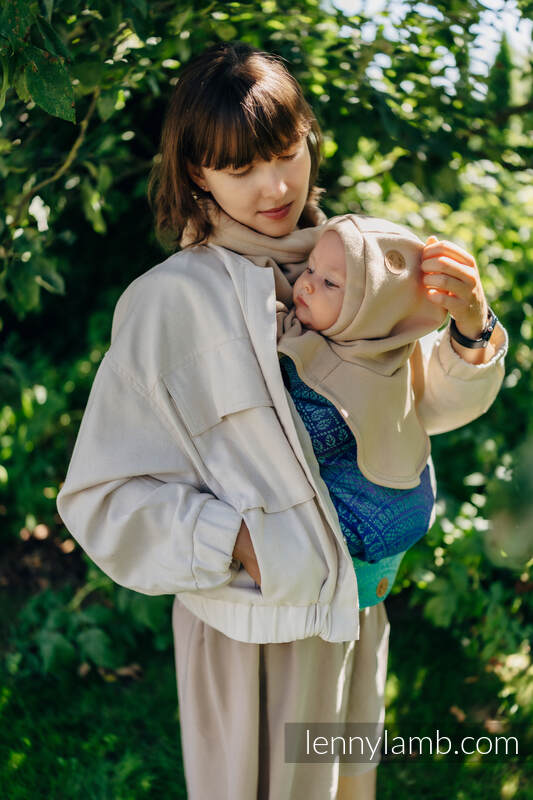 Cache-col pour deux (tissu tricoté) - Beige #babywearing